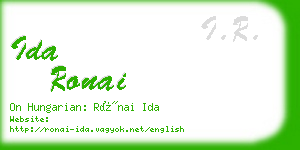 ida ronai business card